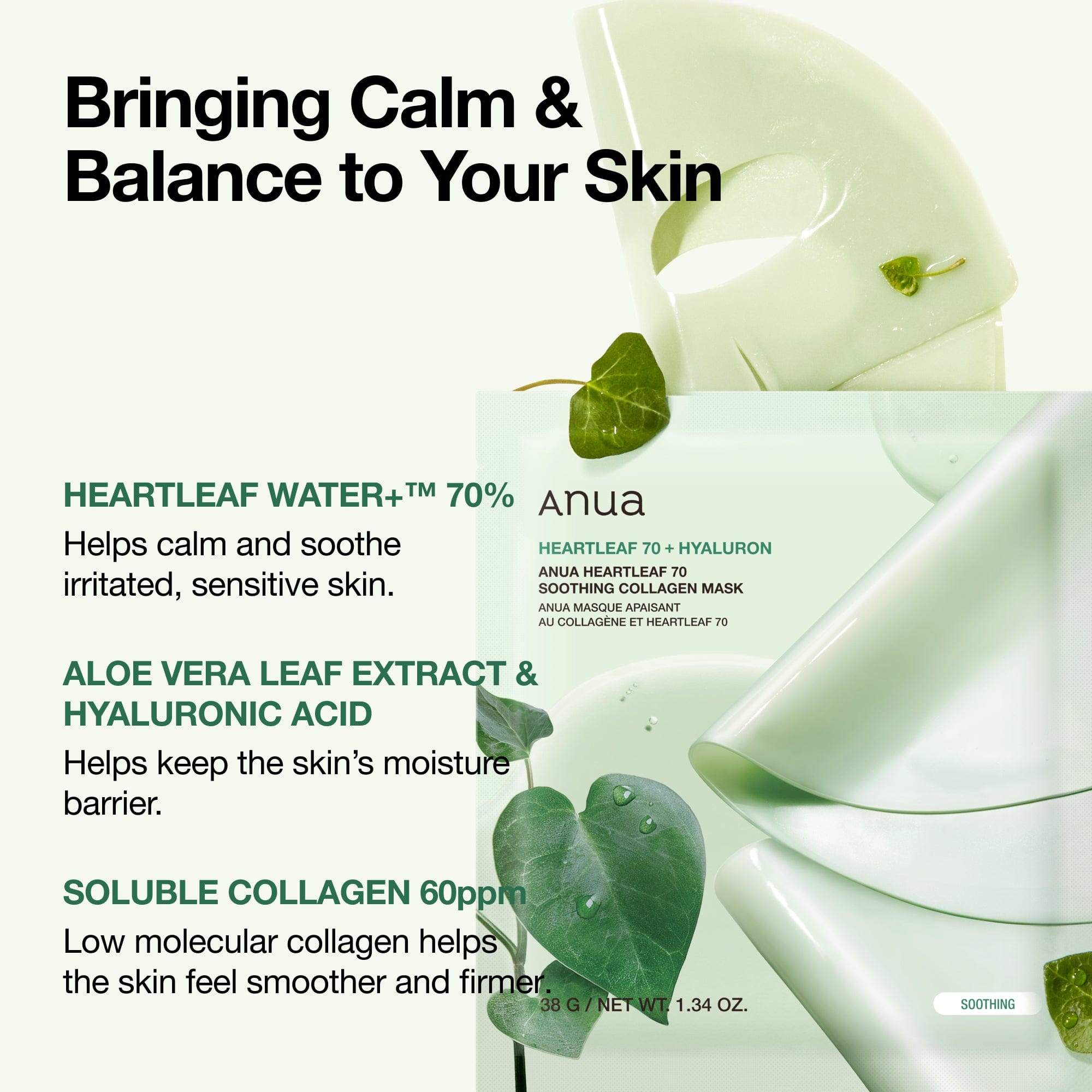 Heartleaf 70 Soothing Collagen Mask