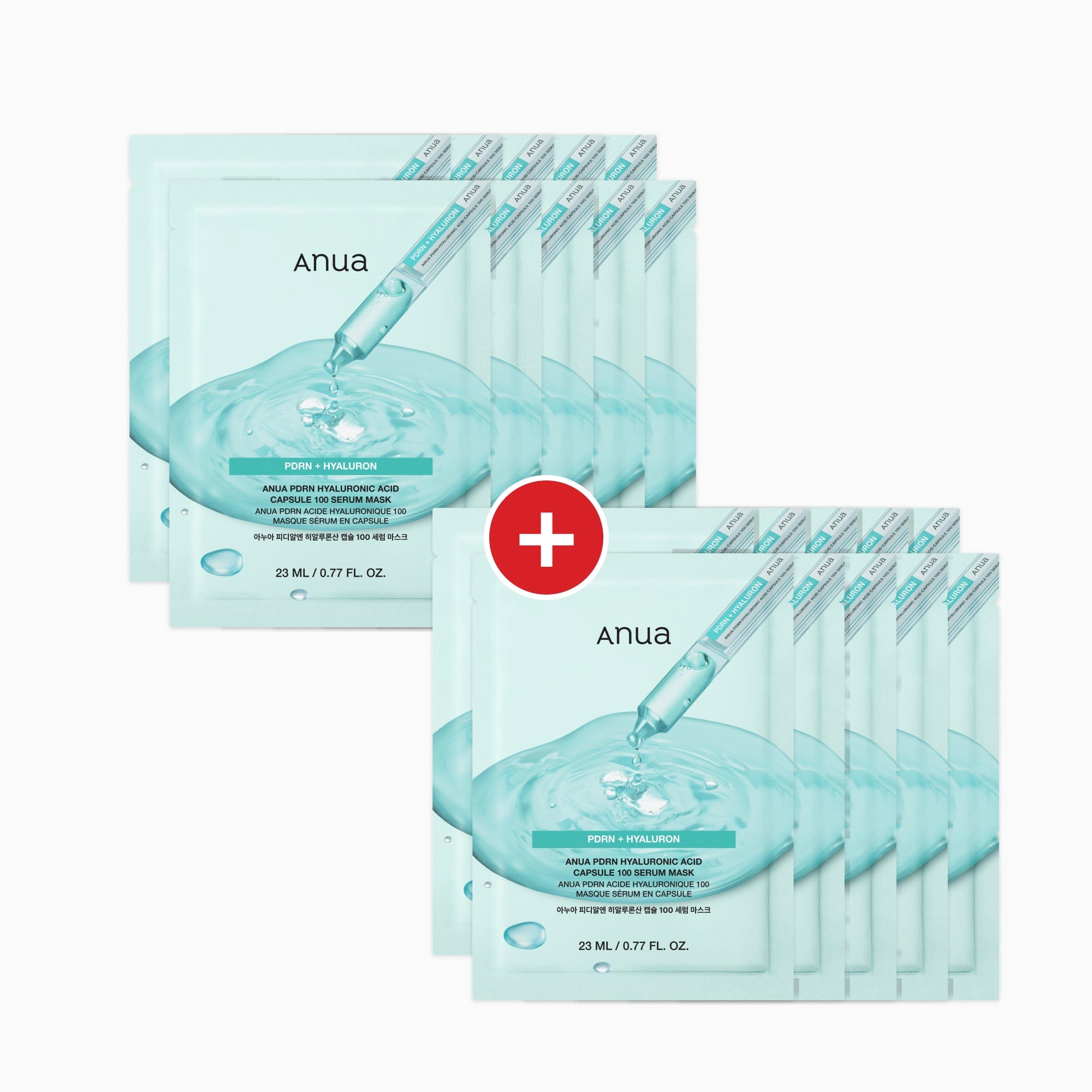 BOGO PDRN Hyaluronic Acid Capsule 100 Serum Mask 10+10