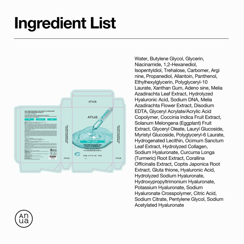 BOGO PDRN Hyaluronic Acid Capsule 100 Serum Mask 10+10
